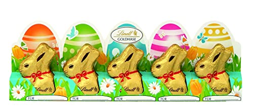 Lindt & Sprüngli Mini Goldhase, Perforiert, 5er Pack (5 x 50 g) von Lindt