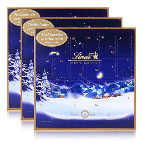 Lindt & Sprüngli Weihnachtszauber Tisch Adventskalender, 3er Pack (3 x 115g) von Lindt