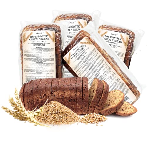 4 Pakete | NEUE FORMEL | Getreidebrot mit Protein Line@ | 30% PROTEIN, kohlenhydratarm, zuckerarm, kalorienarm, reich an OMEGA 3 (1 Packung) von Line@Diet