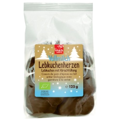 Vollmilch-Lebkuchenherzen mit Kirschfüllung von Linea Natura