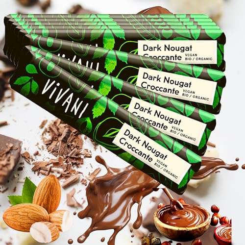 Vivani Schokoladen Box| (9x35g Dark Nougat) Vivani Schokoladen Box| Bio Schokolanden Riegel| Veganer Riegel|Bio&Vegan| Schokoladenriegel| Bio Schokolade| Vegane Schokolade von Linecase