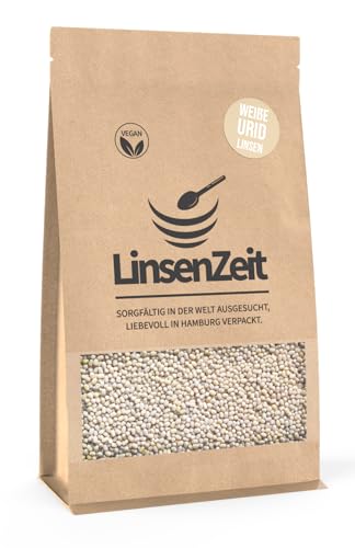 LinsenZeit - Weiße Urid Linsen 600g - Urad Dal - Großartige Proteinquelle - Maash Dal – Vegan, ohne Zusatzstoffe & Premium Qualität von Zeelec