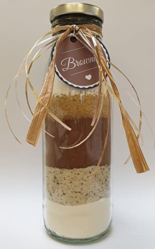 Backmischung Brownies im 500ml Glas/Flasche von Lion-Decor GmbH