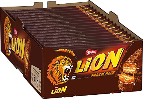 LION LION Nestlé LION Multipack, Schokoriegel überzogen mit Milchschokolade, leckerer Karamell-Füllung und knuspriger Waffel, Süßigkeiten Großpackung, 15er Pack (5 x 30g) von Nestlé