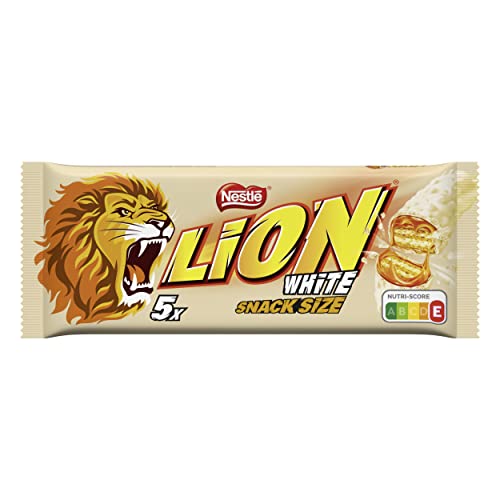 Nestlé LION Multipack, Schokoriegel mit weißer Glasur, leckerer Karamell-Füllung und knuspriger Waffel, Süßigkeiten Großpackung, 1er Pack (à 5 x 30g) von Lion