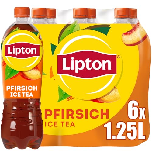 LIPTON ICE TEA Peach, Eistee mit Pfirsich Geschmack, EINWEG (6 x 1.25L) von Lipton