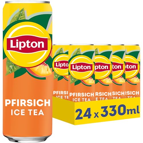 LIPTON ICE TEA Peach, Ice Tea mit Pfirsich Geschmack, Einweg (24 x 0.33 L) (Verpackungsdesign kann abweichen) von Lipton