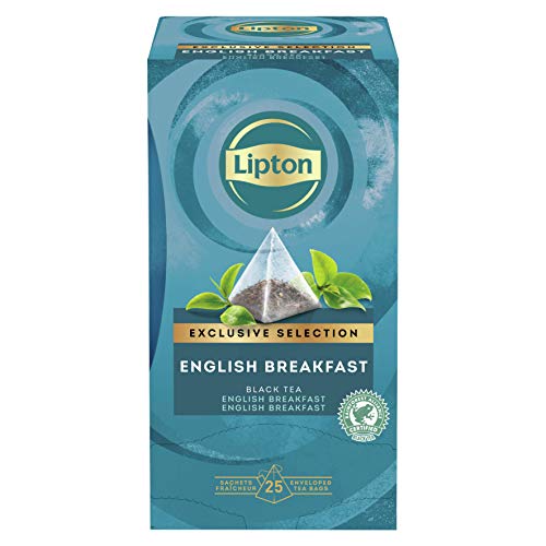 Lipton English Breakfast Schwarztee Pyramidbeutel, 1er Pack (1x 25 Teebeutel) von Lipton