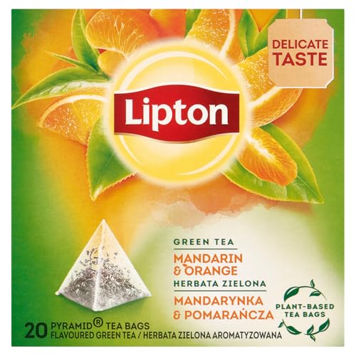 Lipton Grüner Tee Mandarine Orange Pyramidenteebeutel, 36 g von Lipton