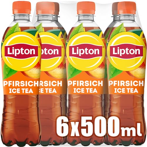 Lipton Ice Tea Peach, Eistee mit Pfirsich Geschmack, EINWEG (6 x 0.5 l) von Lipton