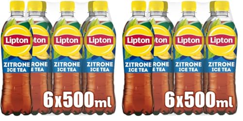 Lipton Ice Tea Zitrone, Eistee mit Zitronen Geschmack EINWEG (6 x 0.5 l) (Packung mit 2) von Lipton