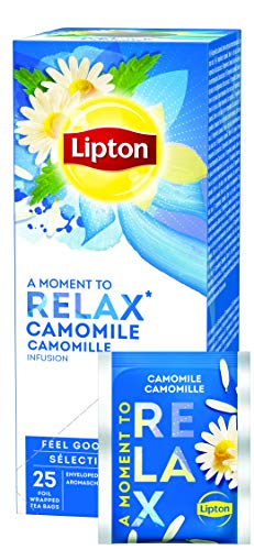 Lipton Kamille Kräutertee (sanft, wohltuend), 1er Pack (1 x 25 Teebeutel) von Lipton