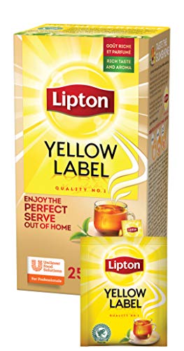 Lipton Yellow Label schwarzer Tee (aus sonnengereiften Teeblätter), 1er Pack (1 x 25 Teebeutel) von Lipton