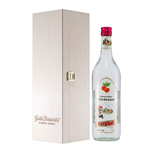 Berghof Kirschwasser mit Geschenk-Holzkiste von Liqueur & Wine Trade