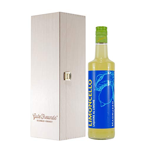Madruzzo Limoncello Italienischer Zitronenlikör mit Geschenk-Holzkiste von Liqueur & Wine Trade