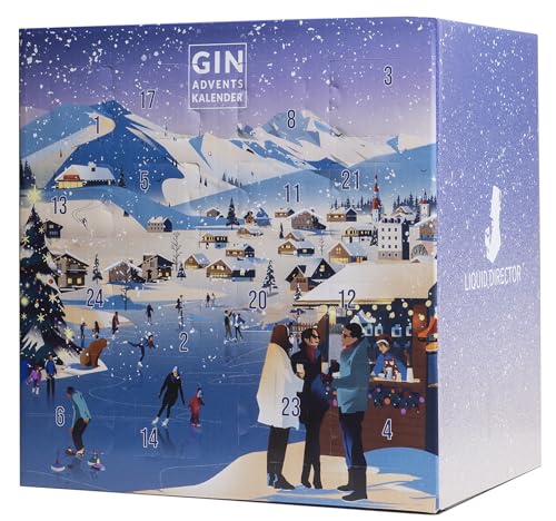 Gin Adventskalender 2024 mit Tonic Water, Snacks und mehr von LIQUID DIRECTOR I Gin-Kalender als Geschenk für Männer und Frauen I insgesamt 6,0 kg von Liquid Director