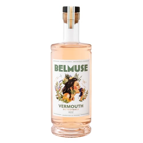 Belmuse Rosé Wermut – Vermouth aus der Provence mit Kräutern und Zitrus, 500 ml, 17% Vol. von Liquoristerie de Provence