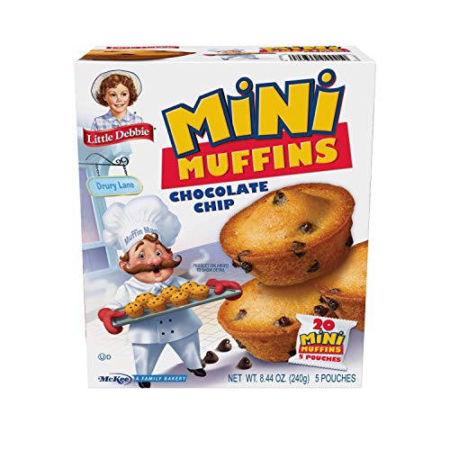 Little Debbie Mini-Muffins mit Schokoladen-Chips, 5 Beutel, 240 ml Box von Little Debbie