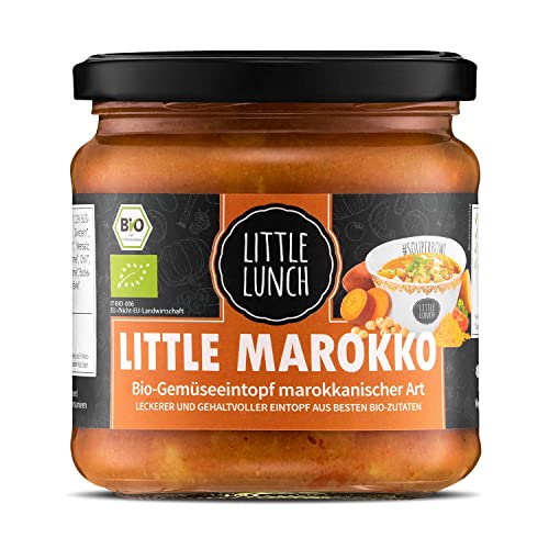 Little Lunch Bio Eintopf Little Marokko | Kichererbseneintopf, Gemüseeintopf | 350ml | 100% Bio-Qualität | Vegan | Laktosefrei | Zuckerfrei | Keine künstlichen Zusätze | Ohne Geschmacksverstärker von Little Lunch