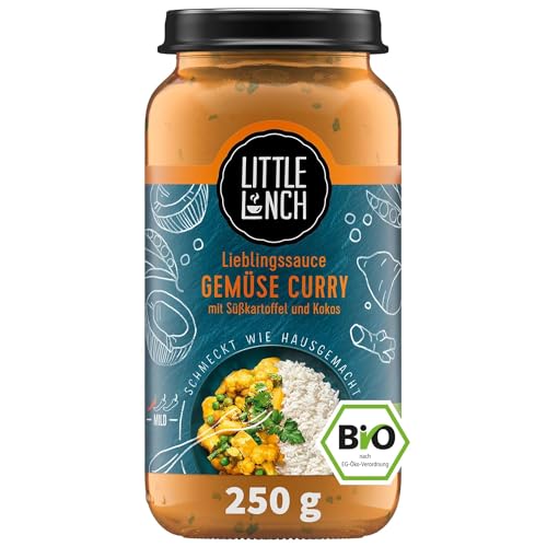 Little Lunch Bio Gemüse Curry | Süßkartoffeln | Kokos | Vegan | Glutenfrei | Ohne zugesetzten Zucker | Keine künstlichen Zusätze | Keine Geschmacksverstärker | 250g von Little Lunch