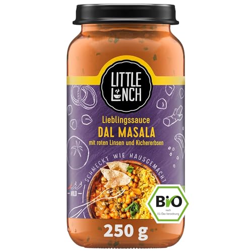 Little Lunch Bio Gemüsecurry mit roten Linsen und Kichererbsen | Indisches Curry | Dal Masala | Vegan | Ohne zugesetzten Zucker | Keine künstlichen Zusätze | 250g von Little Lunch