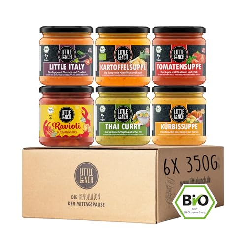 Little Lunch Bio Vegetarische Lieblinge, Kennenlernbox, Suppen, Eintöpfe, Fertiggerichte, 6 x 350g von Little Lunch