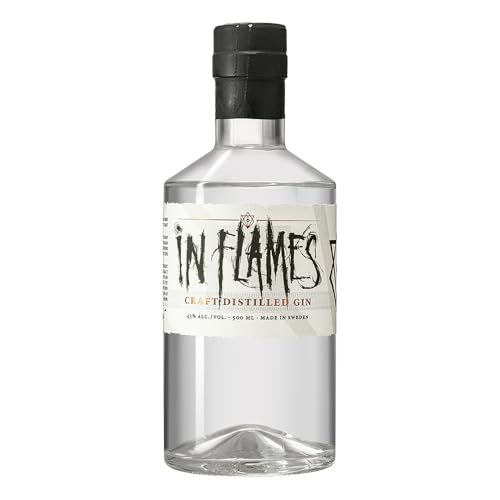 In Flames Craft Distilled Gin | Gin aus Schweden | Ausgewogene Balance aus Fruchtigkeit und Schärfe | In Zusammenarbeit mit Anders Fridén | 43% vol. | 1 x 0,5l von Live Brands Factory AB