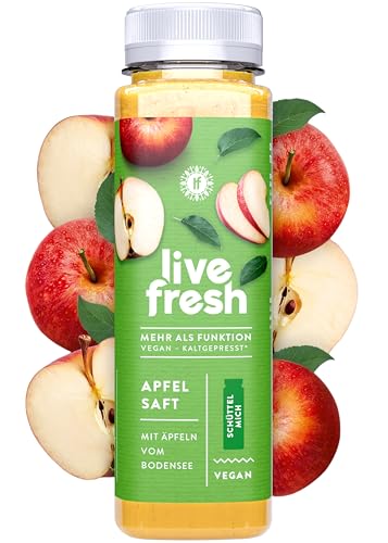 LiveFresh Bodensee Apfelsaft 24x250ml | kaltgepresst | niemals erhitzt (inkl. 6€ Einwegpfand) von LiveFresh