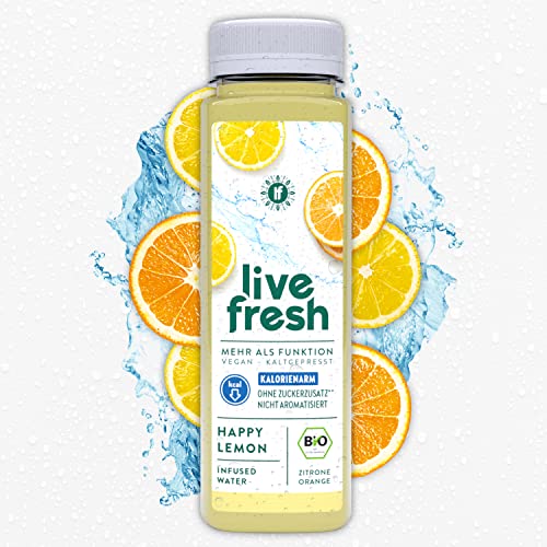 LiveFresh Happy Lemon - BIO Infused Water - 24 x 250ml - inkl. 6€ Pfand von LiveFresh