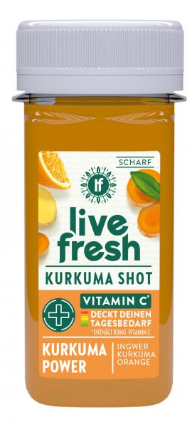 LiveFresh Kaltgepresster Shot Kurkuma Power von LiveFresh