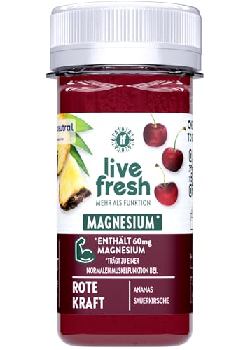 LiveFresh Rote Kraft | Kaltgepresster Magnesium Shot | Immun Shot mit Vitamin C | 16x60ml von LiveFresh