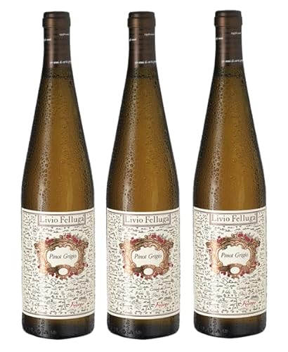 3x 0,75l - 2023er - Livio Felluga - Pinot Grigio - Colli Orientali del Friuli D.O.P. - Friaul - Italien - Weißwein trocken von Livio Felluga