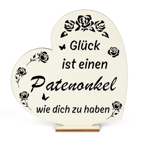 Patenonkel Geschenk,Geschenk für Patenonkel,Patenonkel Geschenk Weihnachten,Geschenk Patenonkel,Taufpaten Geschenk,Weihnachtsgeschenk Patenonkel,Patenonkel Fragen Herzförmiges Brett von LmashRbaiw