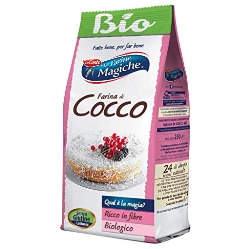 3x Lo Conte Le farine magiche Farina di cocco BIO Kokosnuss Mehl 250g Kokosmehl von Lo Conte