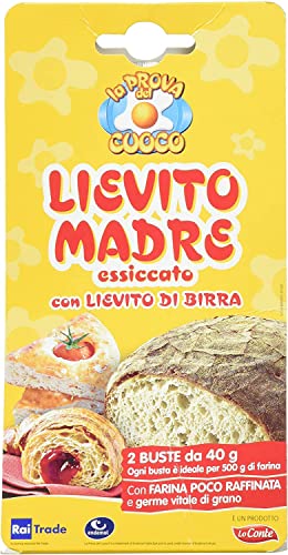 6x Lo Conte Lievito Madre hefe Pizza, Brot, Croissa Mischung kuchen 2 Beutel 40 g von Lo Conte