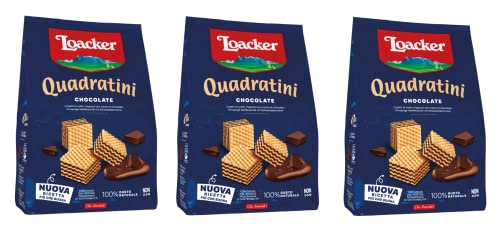 3x Loacker Quadratini Chocolate schoko schokolade Würfel Waffeln kekse 125g von Loacker