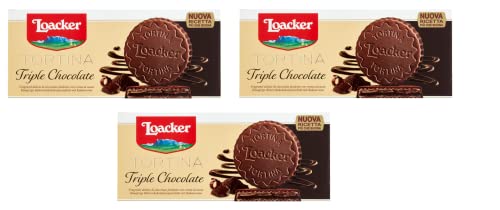 3x Loacker Tortina Triple Dark 3pz Dunkle Schokoladenfreuden mit Kakaocreme Kuchen 63g von Loacker