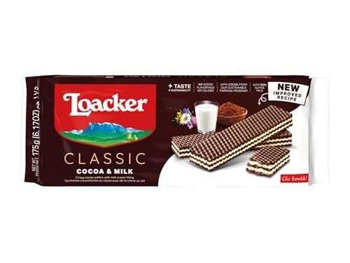 3x Loacker cacao & milk Würfel Kakao und Milch kekse Waffeln 175g von Loacker