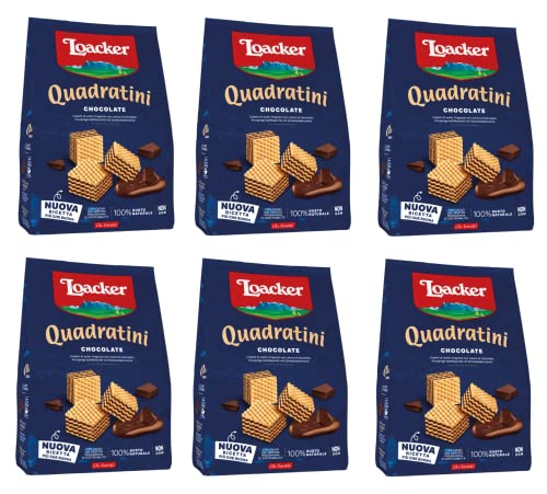 6x Loacker Quadratini Chocolate schoko schokolade Würfel Waffeln kekse 125g von Loacker