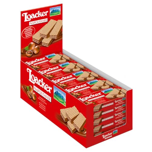 Loacker | Waffel mit Haselnusscreme | Loacker Classic Napolitaner - 25 Stück | Haselnuss-Snack von Loacker