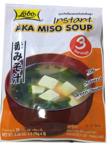 LOBO Instant Aka Miso Suppe, rot 30g (3 portions) Miso Soup von Lobo