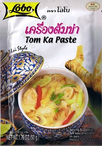 Lobo Tom Ka Paste Großhandel x 6 Packungen (6 Packungen x 50 g) 100% natürliches thailändisches Produkt von Lobo