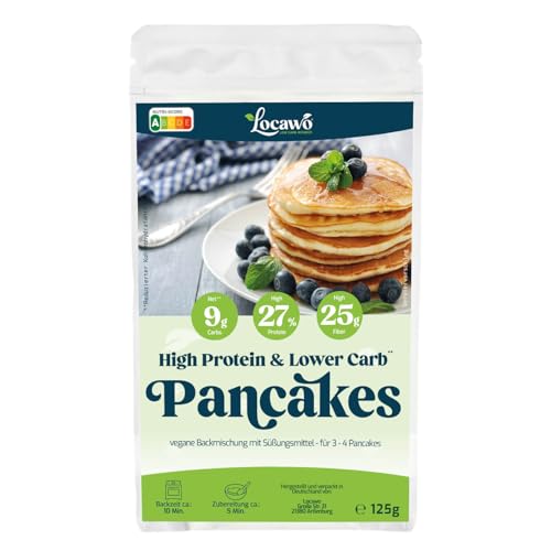 Locawo High Protein & Low Carb Pancakes Kaiserschmarrn Backmischung | 80% weniger Kohlenhydrate | 84% mehr Proteine | Voller Weizengeschmack | Vegan von Locawo