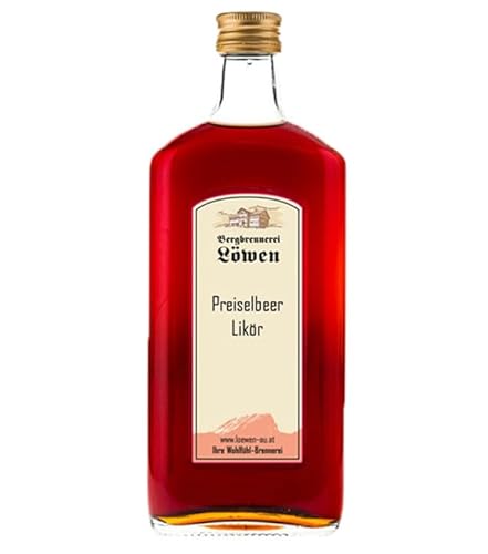 Löwen: Preiselbeerlikör / 25% Vol. / 0,5 Liter - Flasche von Löwen