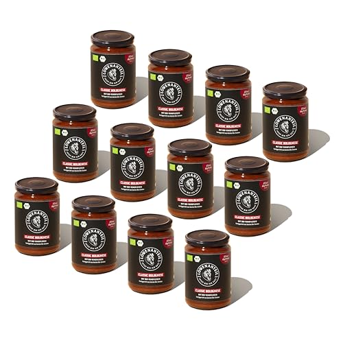 Löwenanteil - 100% Bio-Eintopf CLASSIC BOLOGNESE - 12x 570g Glas - Proteinreiches Bio-Fertiggericht mit saftigem Bio-Rindfleisch, Tomaten & Basilikum - Ohne Zuckerzusatz & Glutenfrei von Löwenanteil