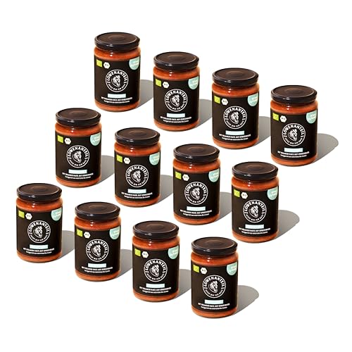 Löwenanteil - 100% Bio-Eintopf SWEET CHILI - 12x 570g Glas - Proteinreiches Bio-Fertiggericht mit angenehmer Schärfe, dezenter Süße & veganem Hack - Ohne Zuckerzusatz & Glutenfrei von Löwenanteil