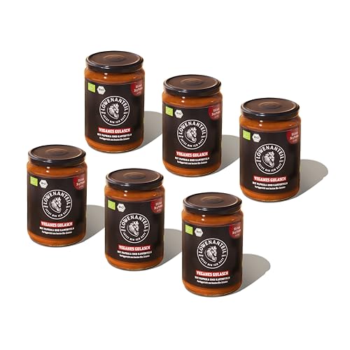 Löwenanteil - 100% Bio-Eintopf VEGANES GULASCH - 6x 570g Glas - Proteinreiches Bio-Fertiggericht mit leckerer Paprika, Kartoffeln & weiteren Bio-Zutaten - Ohne Zuckerzusatz & Glutenfrei von Löwenanteil