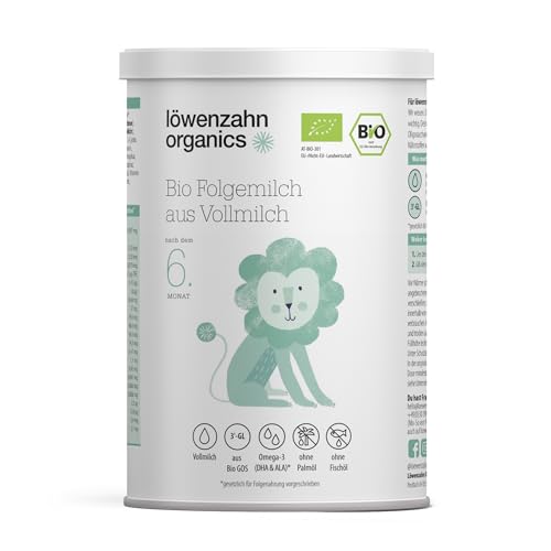 Löwenzahn Organics | Bio Folgemilch 6+ aus Vollmilch nach dem 6. Monat | Baby Folgemilch, Babymilch, Baby Milch, Baby Milchpulver, Babynahrung ab 6 Monate von Löwenzahn Organics