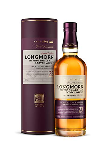 Longmorn 23 Years Old Speyside Single Malt Scotch Whisky Double Cask Matured 48% Vol. 0,7l in Geschenkbox von Longmorn