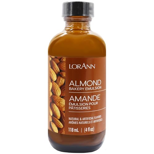 LorAnn Bakery Emulsion Almond / Mandel Backemulsion Lebensmittelaroma Ideal zum Backen von Kuchen Keksen Plätzchen und für Füllungen wie Zuckerguss und Desserts - 118ml von LorAnn